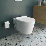 Sanipure Titan Wall-Mounted Toilet With Seat Cover Soft close White