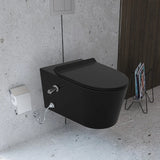 Sanipure Titan Wall-Mounted Toilet With Seat Cover Matt Black