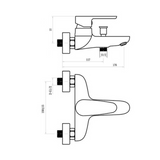 Lutz Icon Bathtub Mixer Black