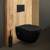 Sanipure Vega Wall-Mounted Toilet With Seat Cover black
