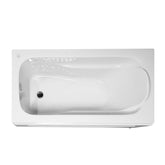 Duravit Bathtub Milan with pillow and filter 170 x 75 cm with and without panel