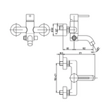 خلاط بانيو ديورافيت سكالا كروم