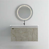 Beroia Furniture Unit with Washbasin 80×46 Cm Aris Grey