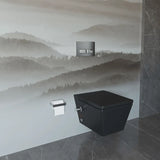 Sanipure Kepler Wall-Mounted Toilet With Seat Cover black