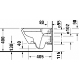 Duravit D-Neo Wall Mounted Toilet Comfort Black