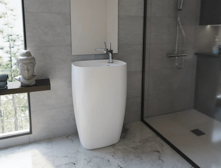 Sanipure Gardner bathroom sink One-piece floor 57x44x90 CM