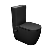 Sanipure Vega Close Coupled Toilet With Seat Cover Black