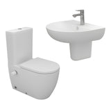Sanipure Vega sanitary ware toilet set with 60 cm basin and column