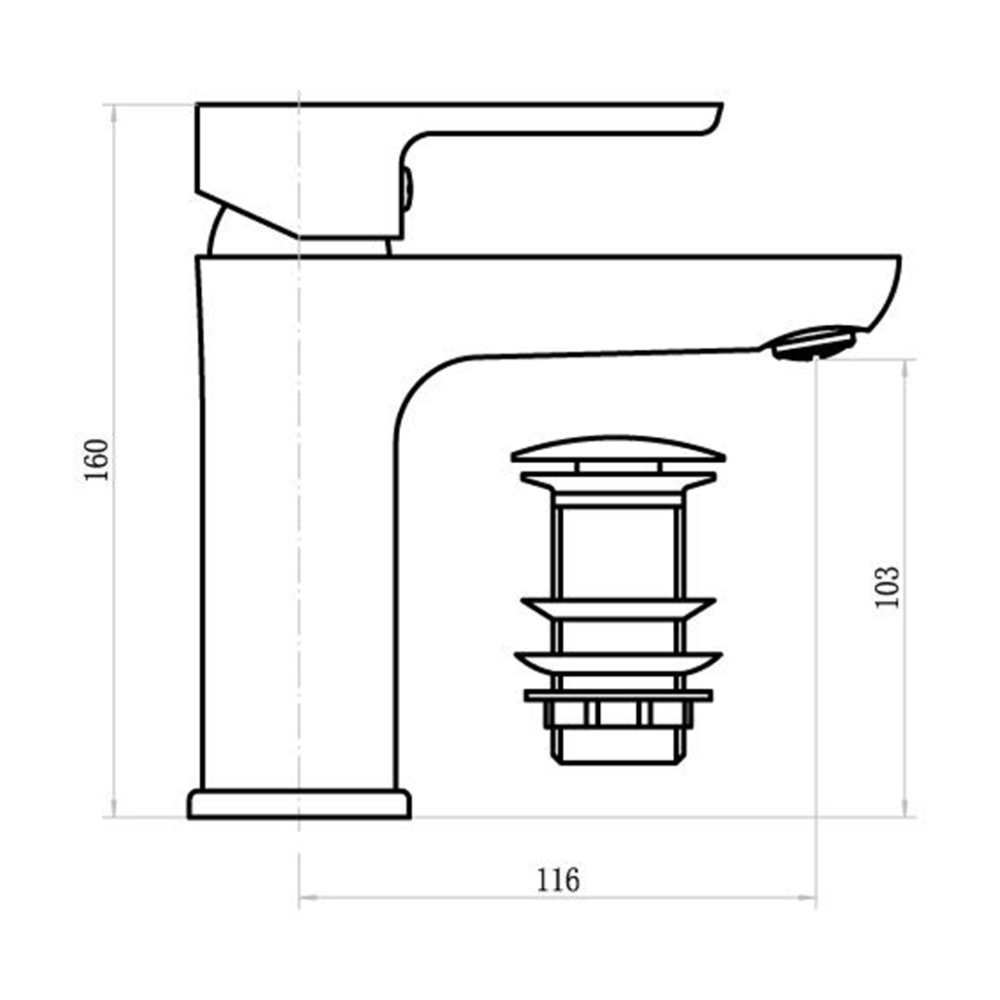 Lutz Icon Basin Mixer Black