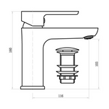 Lutz Icon Basin Mixer Black