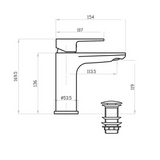 Lutz Shawn Basin Mixer Chrome