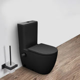 Sanipure Vega Close Coupled Toilet With Seat Cover Black