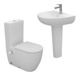 Sanipure Vega sanitary ware toilet set with 60 cm basin and column