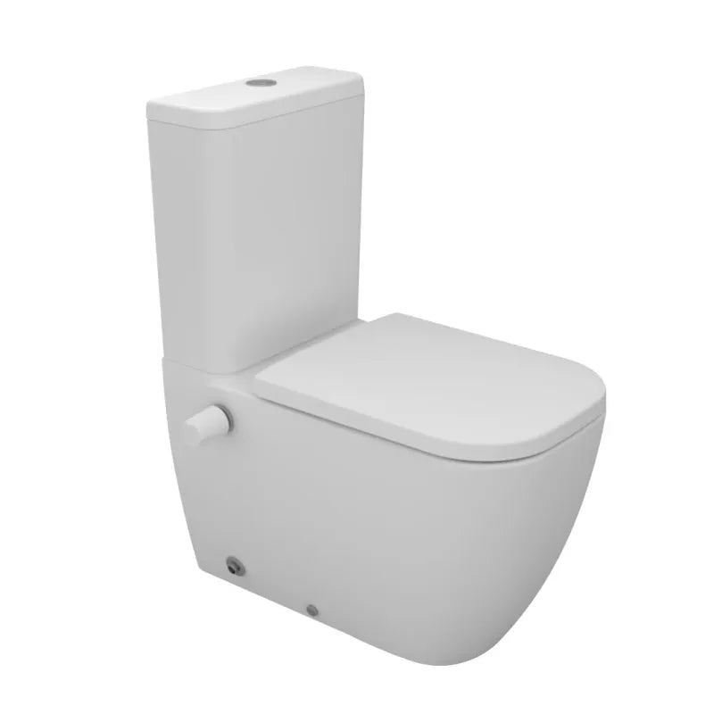 Sanipure Magnos Sticking To Wall Toilet With Sprayer White