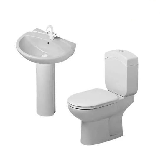 Duravit Dellarco sanitary ware toilet set with 60 cm basin and column