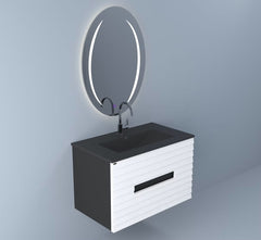 Beroia Furniture Unit with Wash basin Imported Black 80×46 Cm