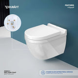 Duravit Starck 3 Wall-Mounted Toilet With Seat Cover 54×36 cm