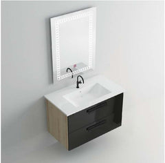 Beroia Furniture Unit with Washbasin 80×46 Cm BLACK