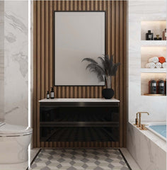 Beroia Furniture Unit with Washbasin 80×46 Cm Black