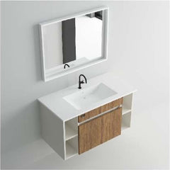 Beroia Furniture Unit with Washbasin 80×46 Cm Brown Pesaro