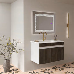 Beroia Furniture Unit with Washbasin 80×46 Cm Choclat