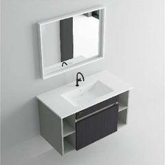 Beroia Furniture Unit with Washbasin 80×46 Cm Grey Pesaro