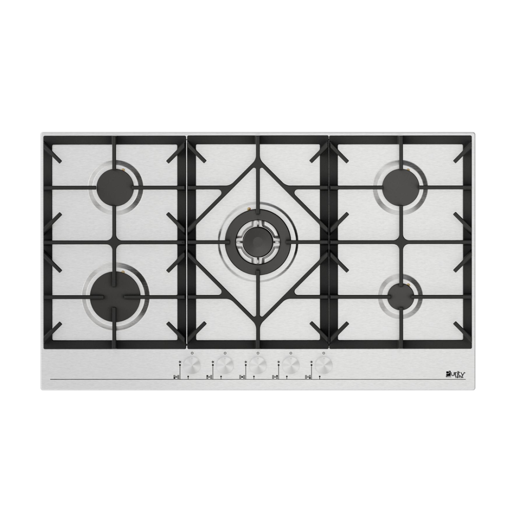 Purity Built-In Gas Hob 5 Burners 90cm Silver