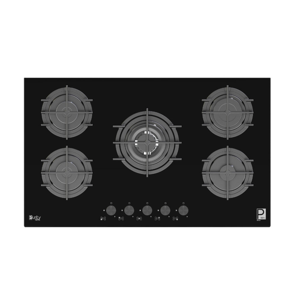 Purity Built-In Gas Hob 5 Burners 90cm Black