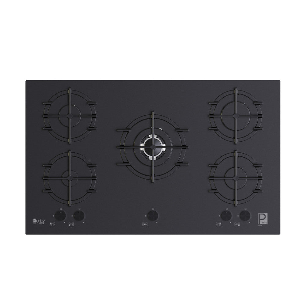 Purity Built-In Gas Hob 5 Burners 90cm Black