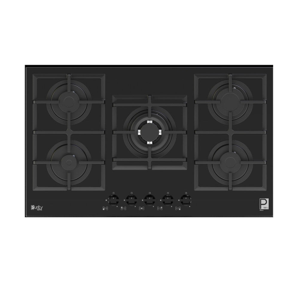 Purity Built-In Gas Hob 5 Burners 90cm Black