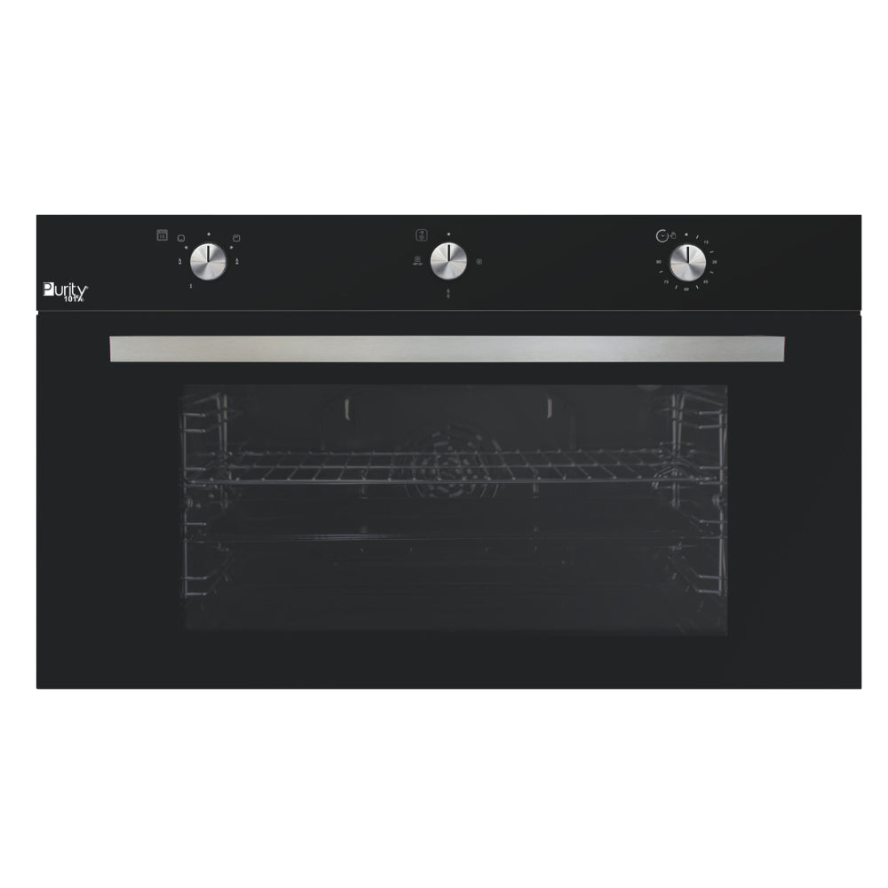 Purity Digital Gas Built-in Oven With Gas Grill 90 cm Black