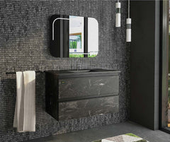 Beroia Furniture Unit with Wash Imported black sink  80×46 Cm Lotus