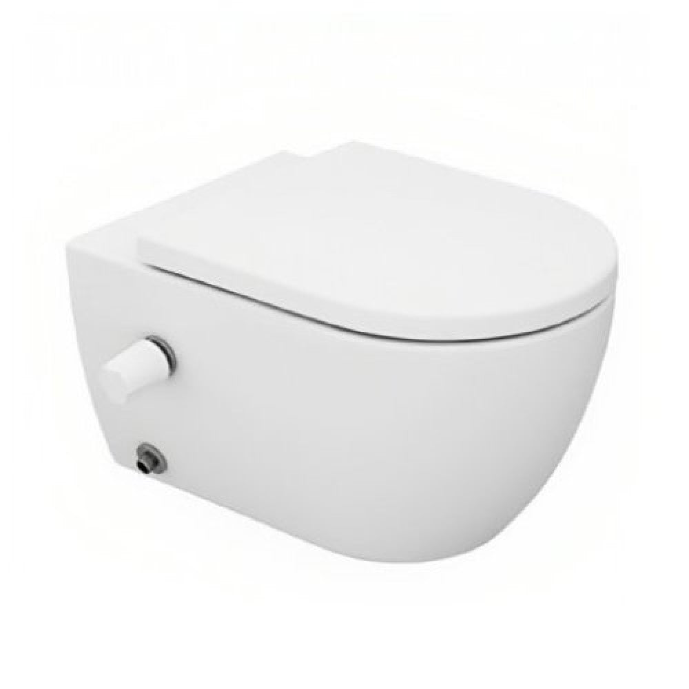 Sanipure Vega Wall-Mounted Toilet With Seat Cover White