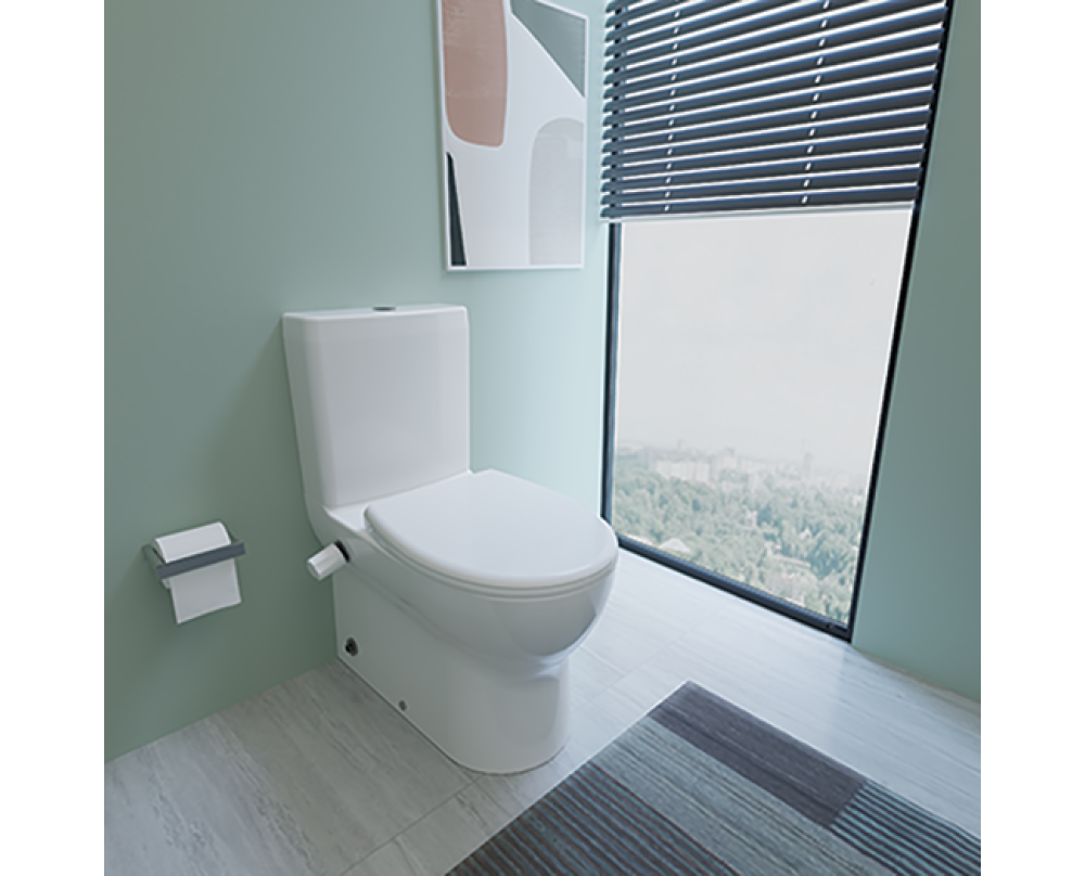 Sanipure Rosita Floor stand Toilet seat back to wall white