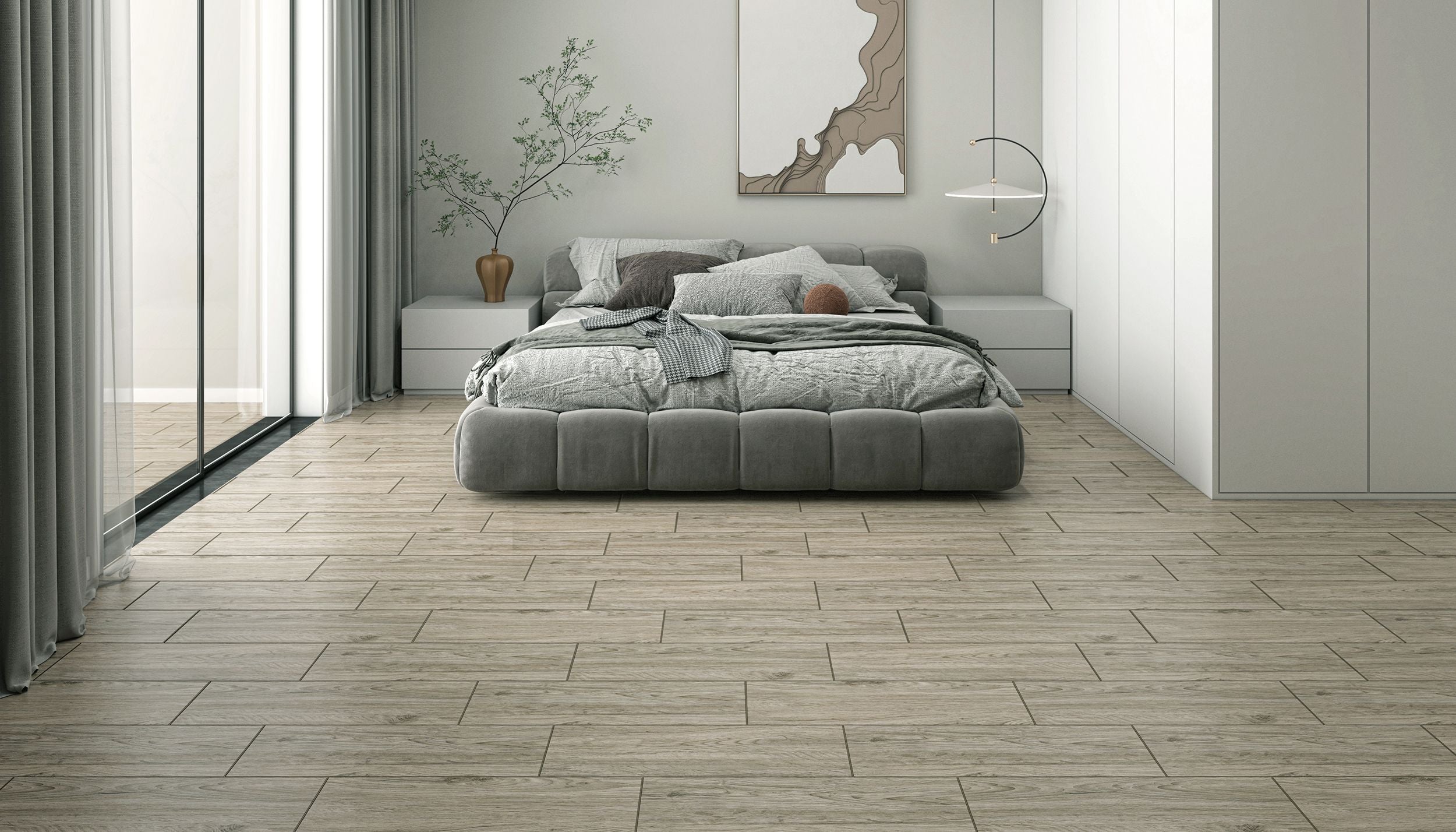 Ceramic SAIDA_GREY matt 57*19 cm Laser cut