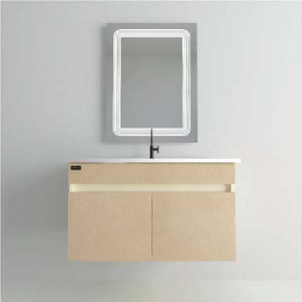 Beroia Furniture Unit with Washbasin 80×46 Cm Light Brown