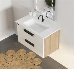 Beroia Furniture Unit with Washbasin 80×46 Cm White