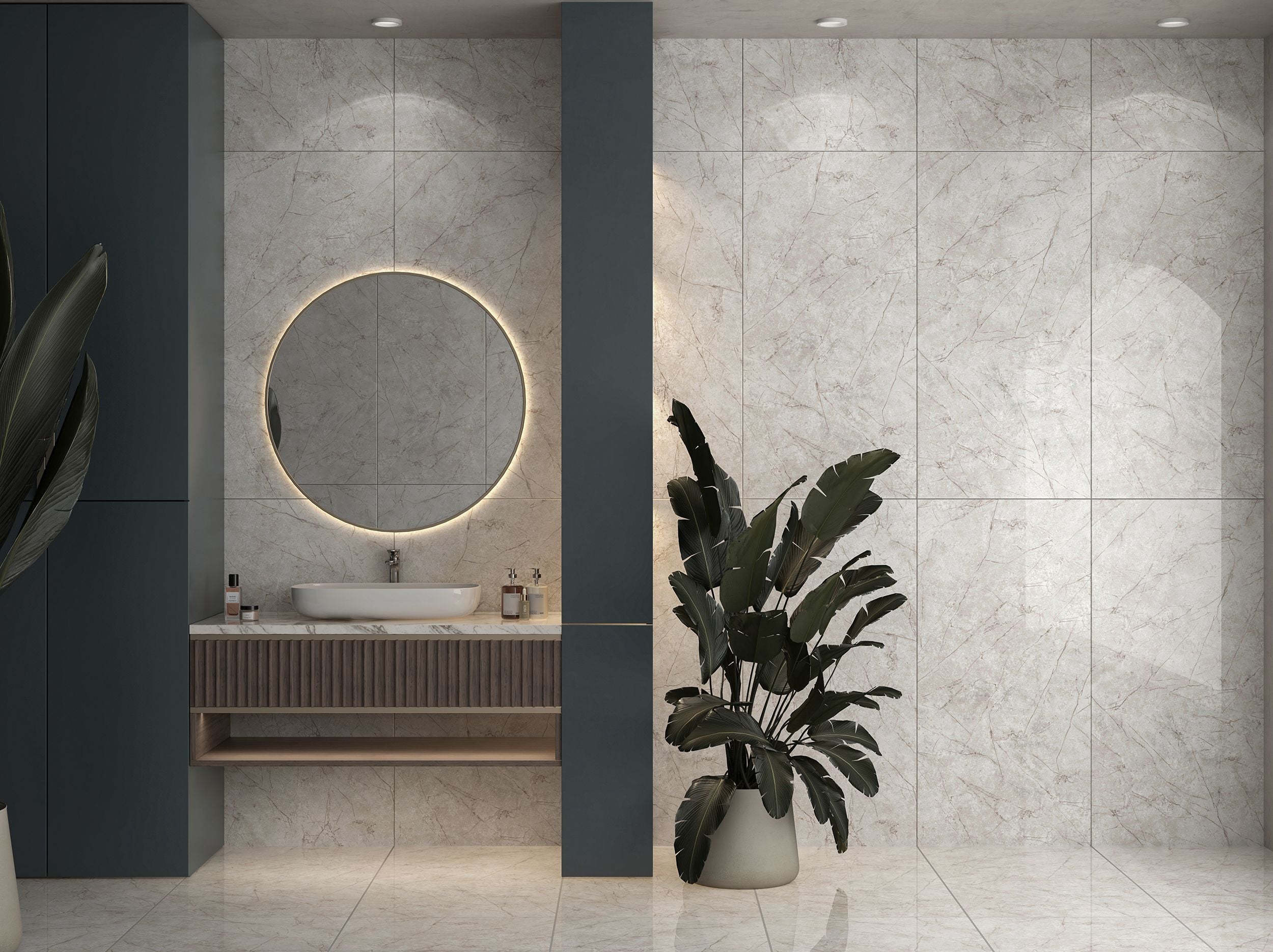 Ceramic CATARACT_GREY Glossy 120*60 cm