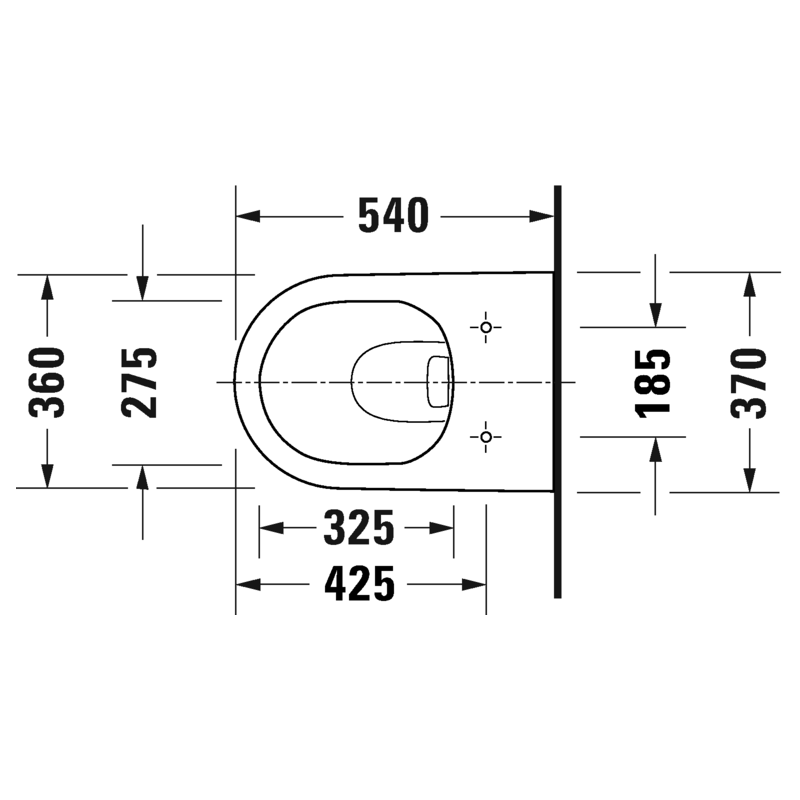 Duravit D-Neo Wall Mounted Toilet Comfort Black