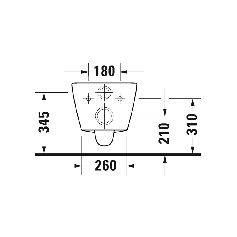 Duravit D-Neo Wall Mounted Toilet Comfort Black