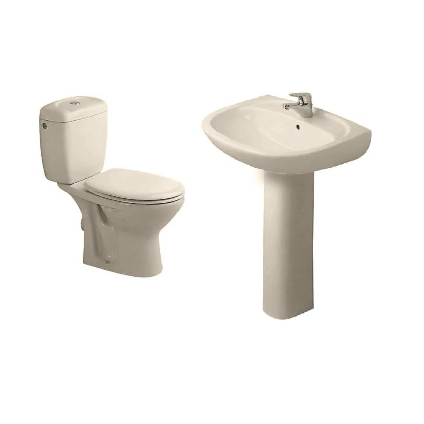 Duravit Duraplus sanitary ware toilet set with 60 cm basin and column