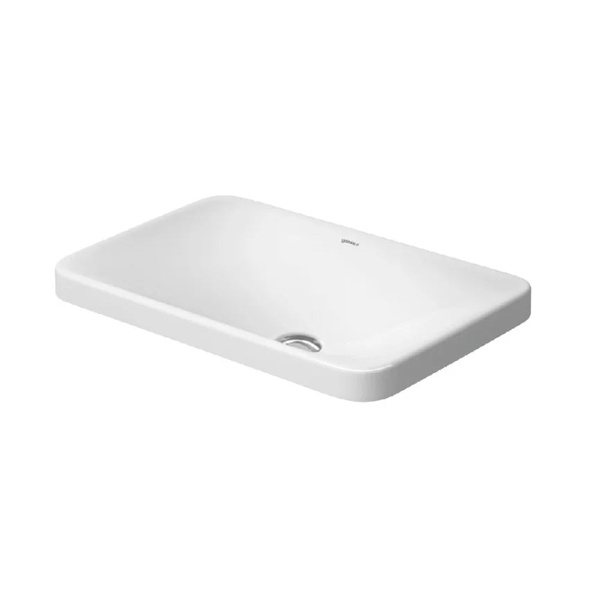 Duravit Bathroom Basin P3 Comfort White Over Counter Top Rectangle 55 cm